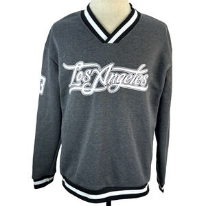 Romwe Street Life Los Angles V-Neck Sweatshirt Lightweight